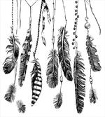 Hand Drawn Feather