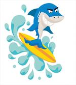 Funny Shark Surf