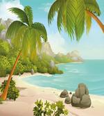 Palm Trees and Rocks