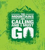 Grungy Mountains Text artwork
