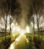Water Channel Foggy City