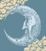 Vintage Crescent Moon