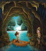 Girl and Boy in a Cave