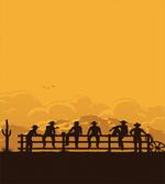 Cowboys Sitting on the Fence