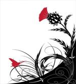 Floral Butterfly Motif
