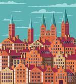 Vertical Retro Buildings