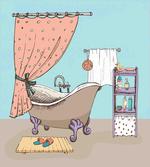 Bathroom Tub Illustration