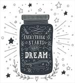 Saying on Jar with Stars