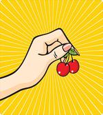 Retro Pop Art Cherries