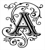 Abstract First Letter artwork