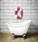 Grunge Wall Sailor Bath artwork