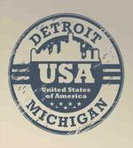 Detroit Michigan Stamp