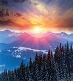 Sunset in Mountains