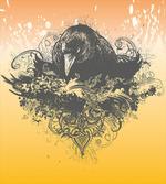 Wicked Crow and Flowers artwork