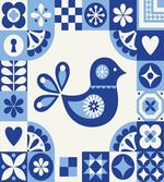 Azulejo with Bird