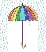 Cartoon Umbrella Rainfall