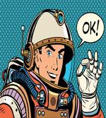 Space Man Gesturing artwork