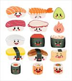 Funny Cartoon Sushi