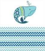 Whale with Zig Zag Pattern