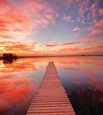 Pathway Sunset at Ocean artwork