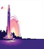 Lighthouse at Sunset Art