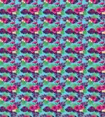 Forest Leaves on Aqua Shade