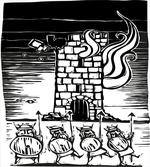 Woodcut Style Viking Tower