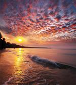 Dawn at Beach Seaside