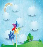 Clouds Rainbow Trees
