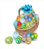 Basket of Colorful Eggs artwork