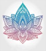 Tribal Boho Lotus Flower artwork