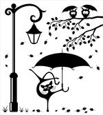 Funny Kitty with Umbrella