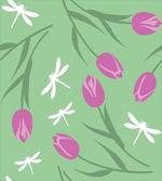 Dragonflies and Tulips