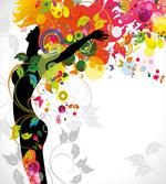 Vibrant Haired Woman