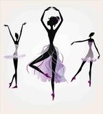 Ballerina Dancer Silhouettes artwork
