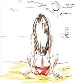 Sketch Beach Summer