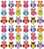 Cartoon Owls Emotions