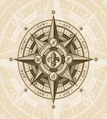 Vintage Nautical Windrose