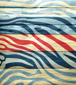 Country Zebra on Wood