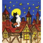2 Lover Cats with Sky