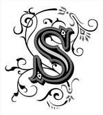 Monochrome Uppercase S artwork