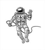 Cosmonaut Waving Hand