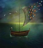 Boat Sailing in a Calm Sea