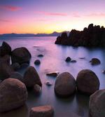 Misty Scene Rocks Water