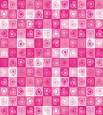 Checkered Pink Hearts