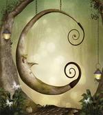 Hanging Wooden Crescent