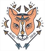Boho Animal Head with Arrows