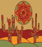 Tribal Design Cactus