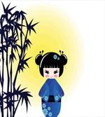 Kokeshi Doll Bamboo Tree