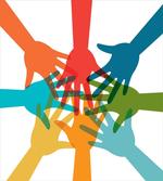 Colorful Hands Teamwork
